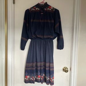 70s vintage floral dress